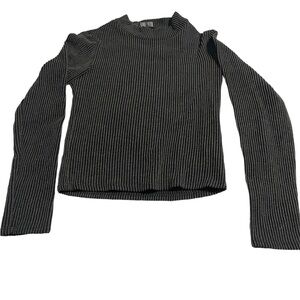West Of Melrose Gray higher neck Long sleeve women’s Size M